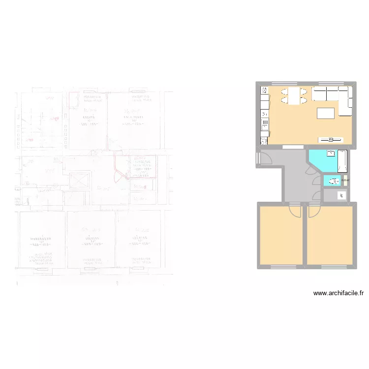 Dělnick&aacute; 431 byt 3 HA. Plan de 8  et 69 m²