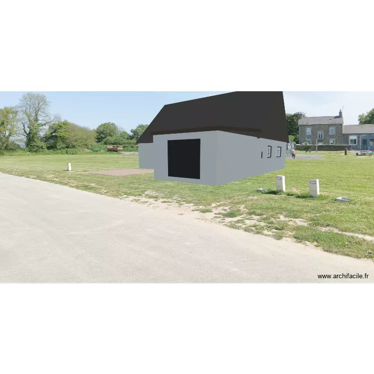 int&eacute;gration 3d face nord est. Plan de 