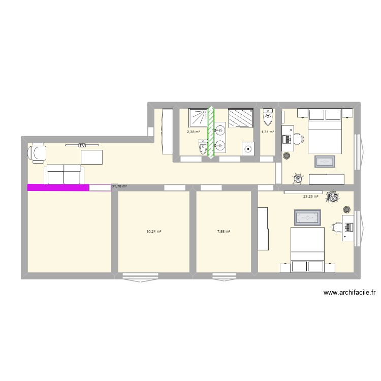 Simone. Plan de 0 pièce et 0 m2