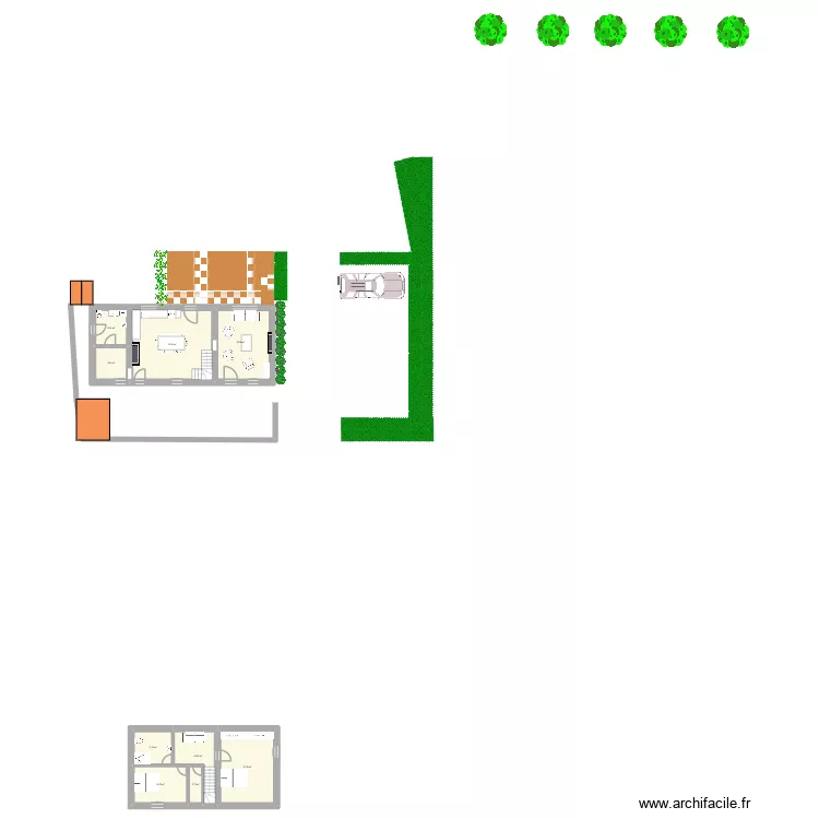 Palonnière vide. Plan de 9 et 117 m² Palonnière vide. Plan de 9 et 117 m²