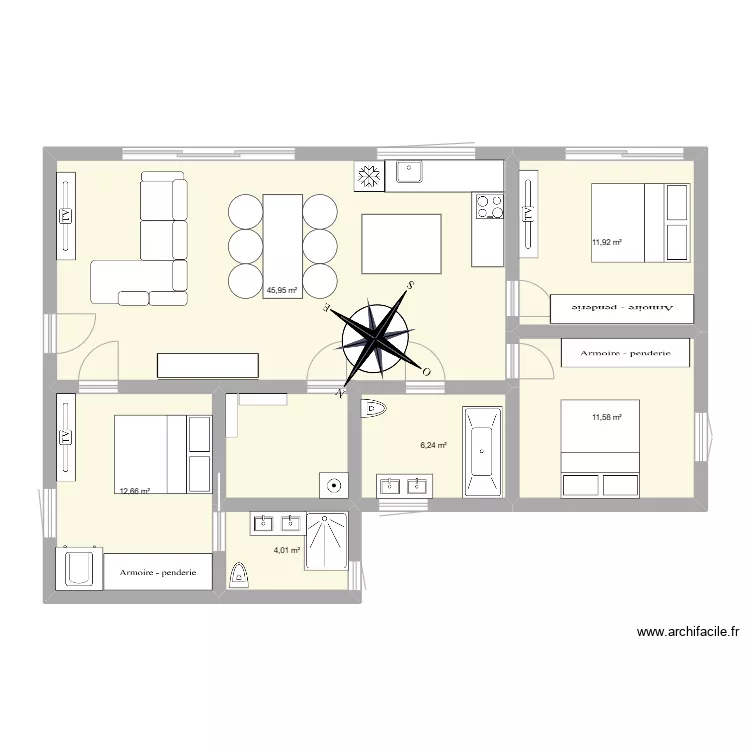 SuperMaison Poissonnais. Plan de 