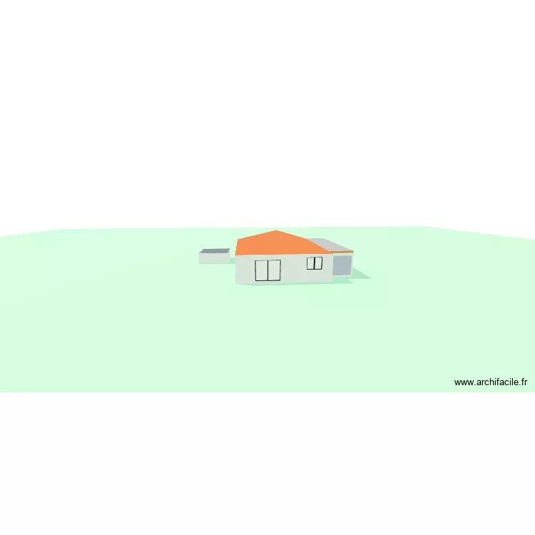 Maison+piscine mairie. Plan de 2  et 127 m²