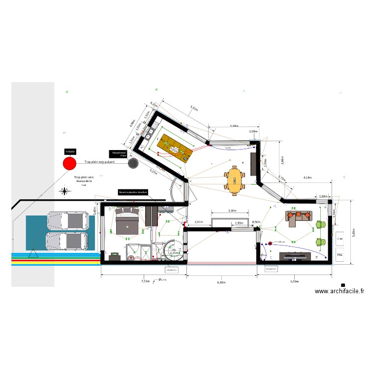 RDC électricité. Plan de 0 pièce et 0 m2
