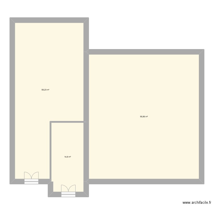 Lamorlaye 0. Plan de 3 pièces et 164 m2
