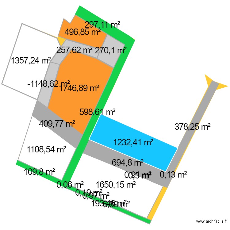 Saint xandre . Plan de 23 pièces et 11058 m2