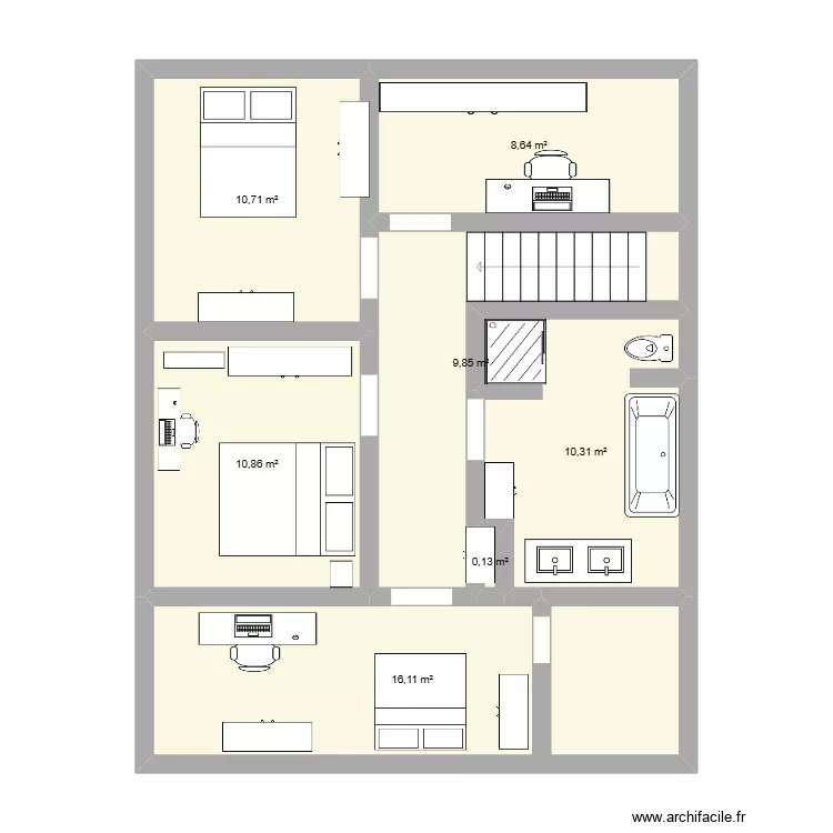 &eacute;tage papa. Plan de 