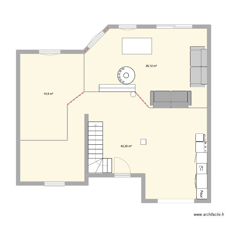 Plan du rez de chaussée MAL de LATTRE. Plan de 0 pièce et 0 m2
