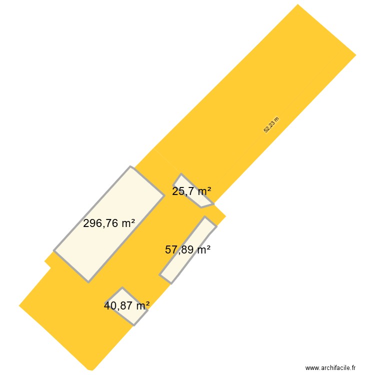 Ruine Myrat. Plan de 4 pièces et 421 m2