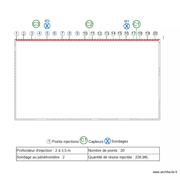 Lasserre. Plan de 1  et 52 m²