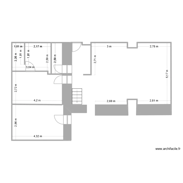 RDC Calpinage. Plan de 2  et 10 m²