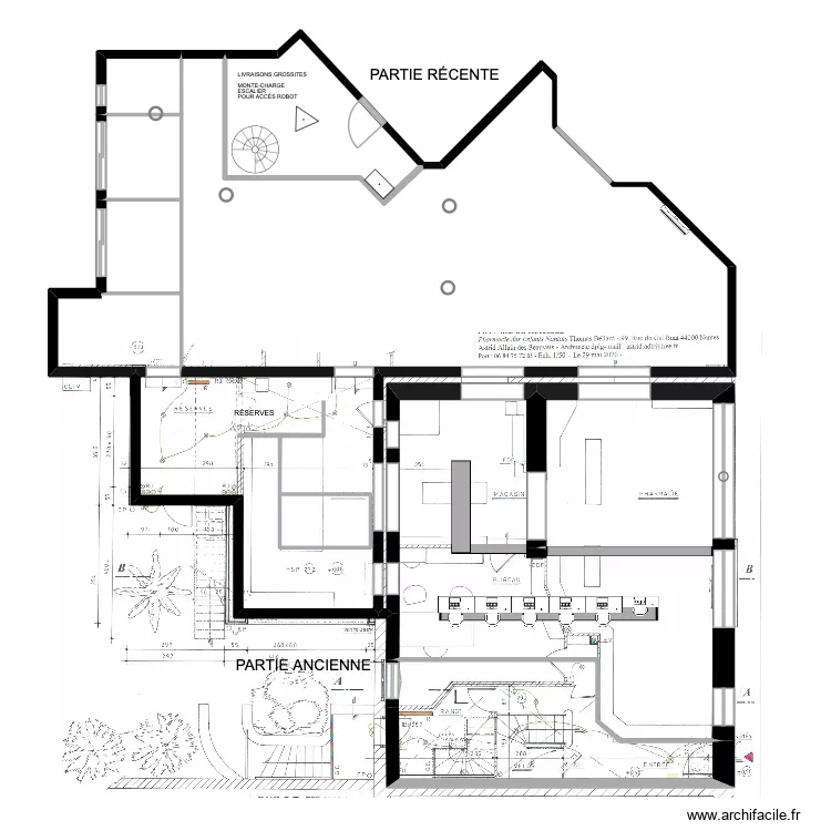 Plan pharmacie 5. Plan de 10 pièces et 284 m²