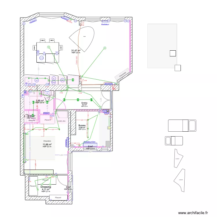 BOBILLOT_VERSION_CHANTIER2_ELEC2_18_08. Plan de 9  et 62 m²