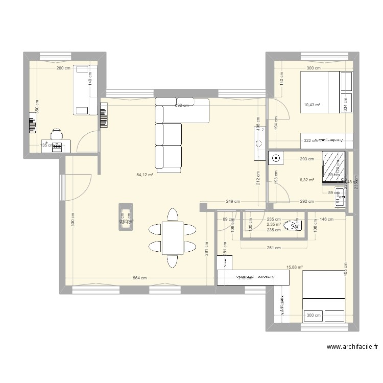 appart GABY proposition nico avec aménagement 12/05/24. Plan de 0 pièce et 0 m2