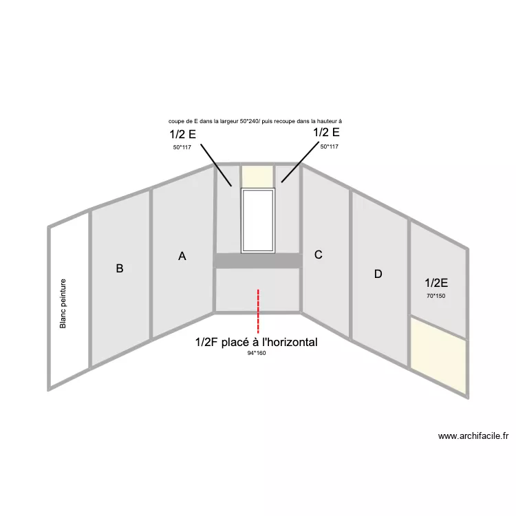 SDB calepinage option 5. Plan de 