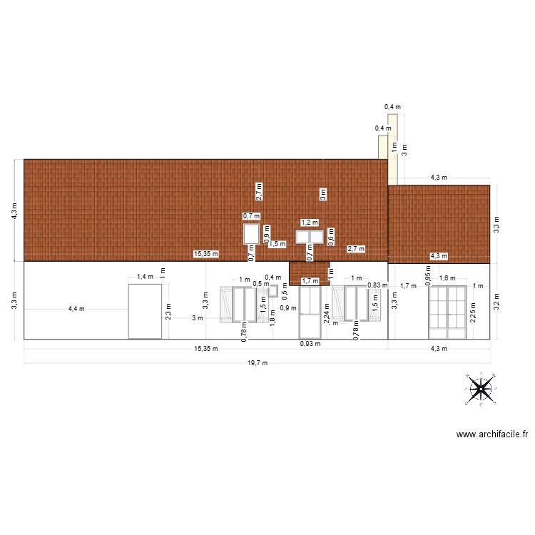 face avant. Plan de 0 pièce et 0 m2