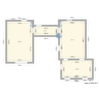 Plan extension (moins de 40 m2) maison Fontaine situé 2, place de l'église à Davayé
