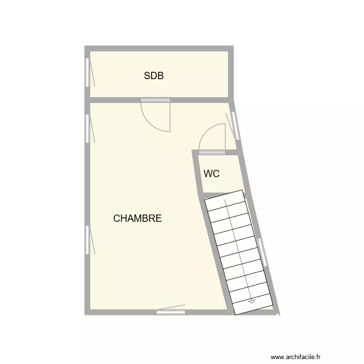 EUGENIE 5 ETAGE. Plan de 4  et 16 m²