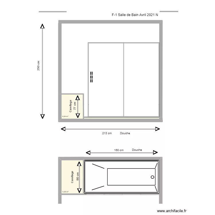 F-1 Salle de Bain Avril 2021 N. Plan de F-1 Salle de Bain Avril 2021 N. Plan de