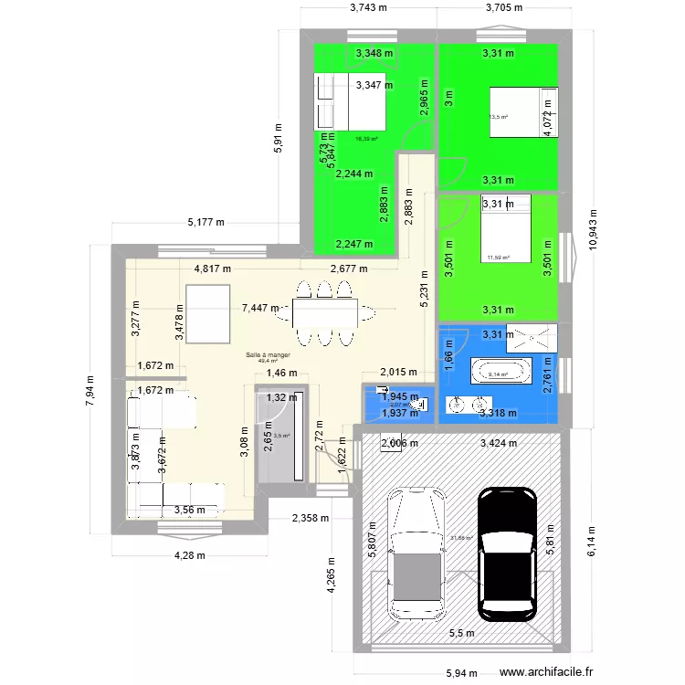 Hori 1005. Plan de 8  et 137 m²