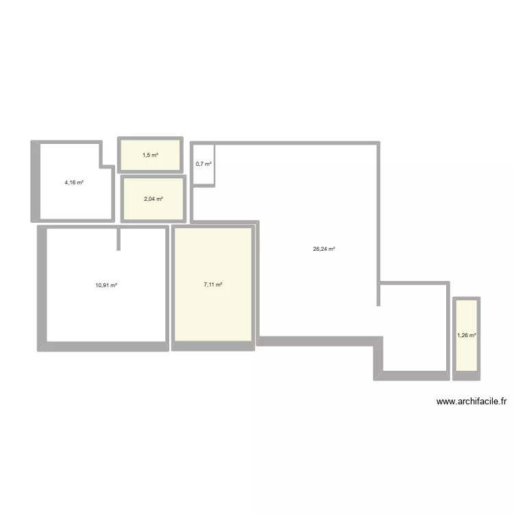 Bat C2 - 83. Plan de 8  et 54 m²