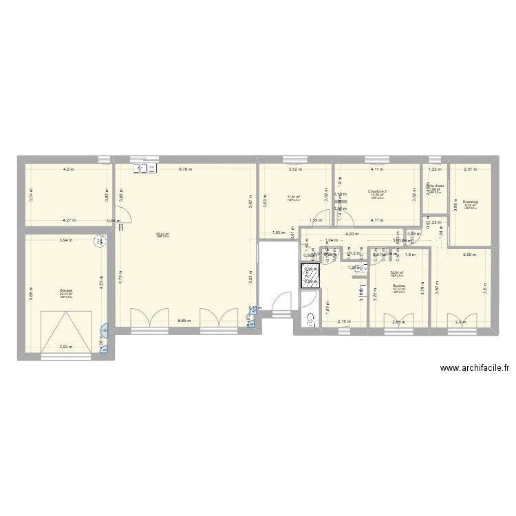 Bram 2. Plan de 8 pièces et 162 m2