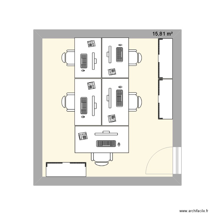 bureau . Plan de 0 pièce et 0 m2