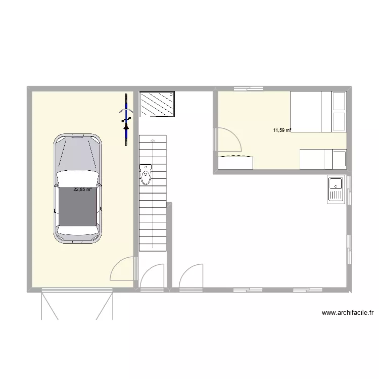 Agencement Maison. Plan de 7  et 106 m²
