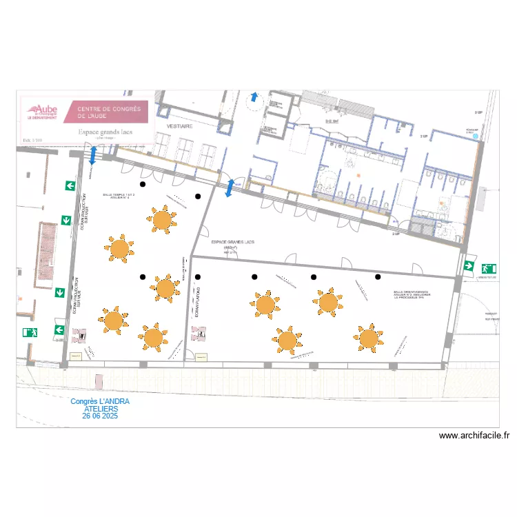 GRANDS LACS Congr&egrave;s L'ANDRA   ATELIERS  26 06 2025  Couleurs. Plan de 