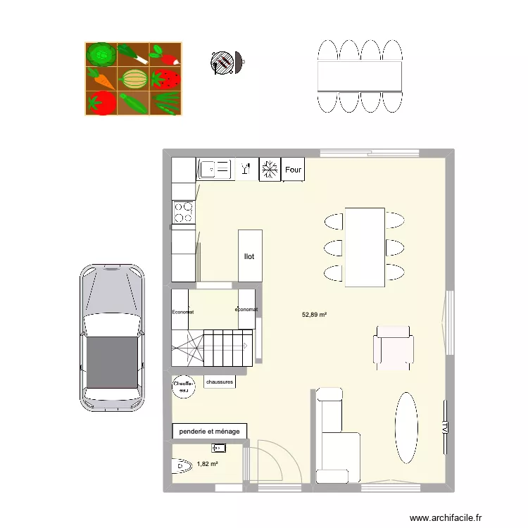 plan maison rdc. Plan de 