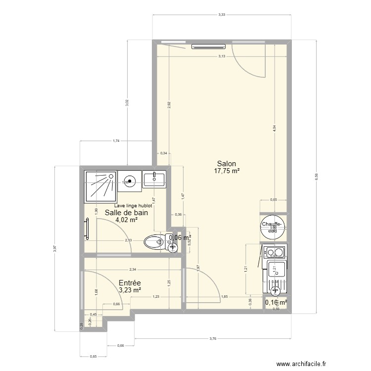 Brzezinski. Plan de 5 pièces et 25 m2