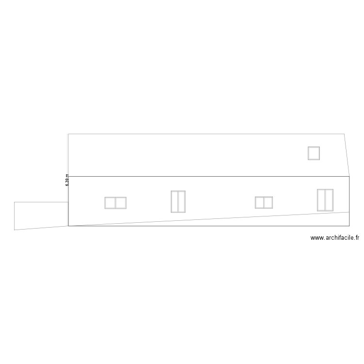 Facade nord. Plan de 0 pièce et 0 m2