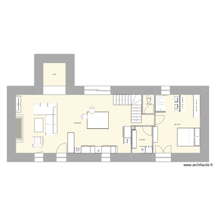 P&eacute;cheret Bis. Plan de 0 pièce et 0 m2
