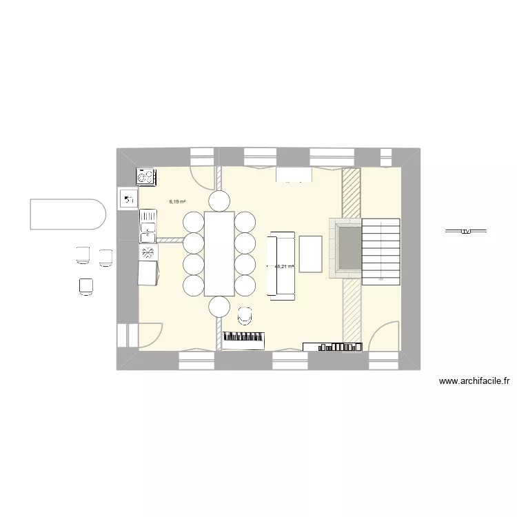Tannières - Projet N°1b_Claire. Plan de 2 et 52 m² Tannières - Projet N°1b_Claire. Plan de 2 et 52 m²