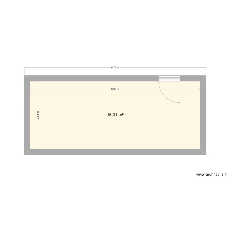 Labo 2 16m² - UE Corbelin. Plan de 1 pièce et 16 m2