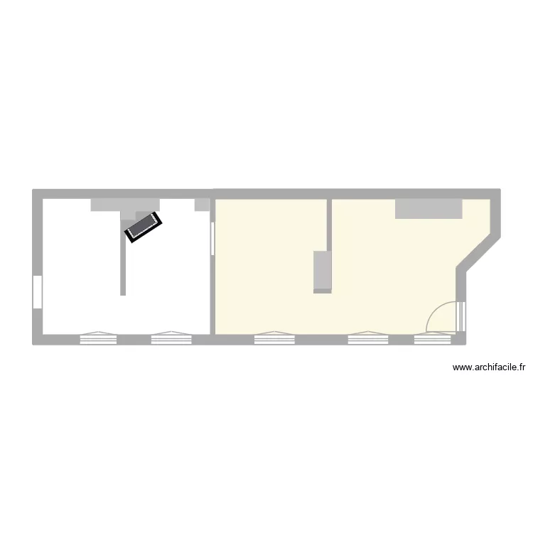 21-22 plan futur. Plan de 2  et 40 m²