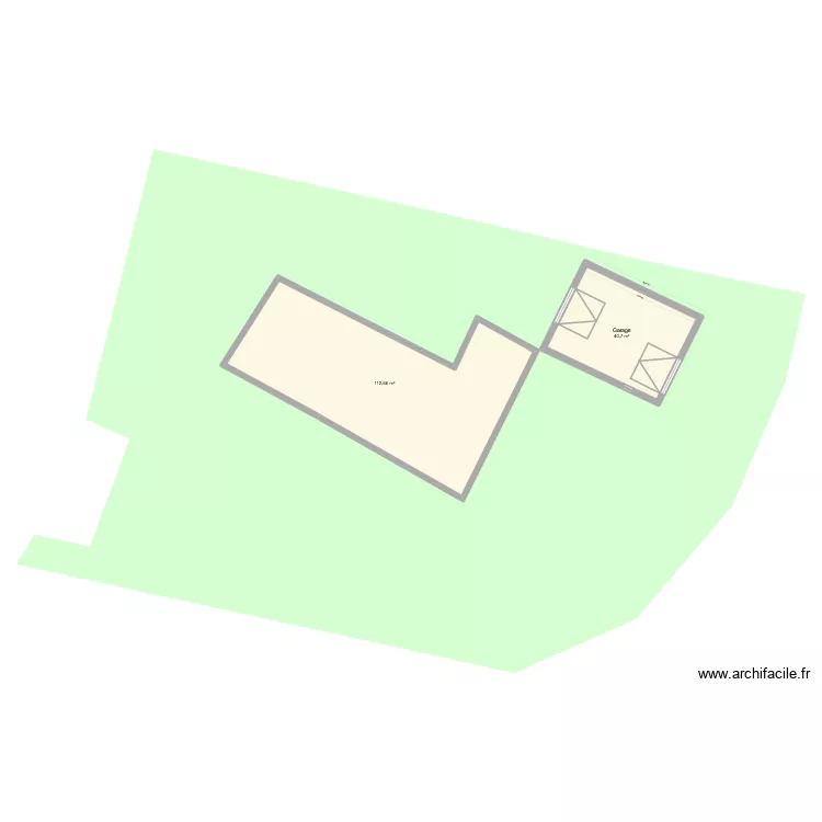 Garage. Plan de 2  et 153 m²