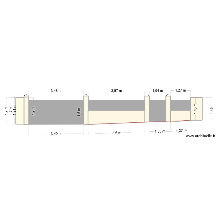 cloture. Plan de 10 pièces et 17 m2