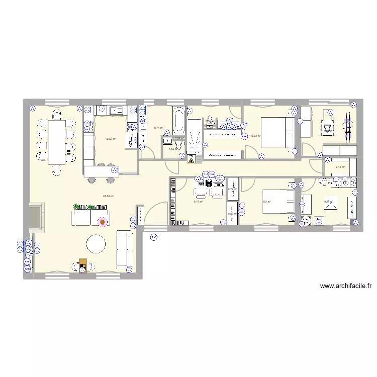 PLAN ELECTRIQUE V0 (04_26). Plan de 15  et 147 m²