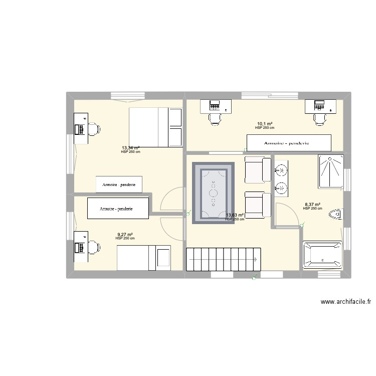 REZ SUPERIEUR INTERIEUR. Plan de 0 pièce et 0 m2