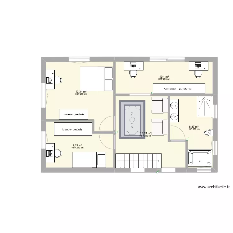 REZ SUPERIEUR INTERIEUR. Plan de 