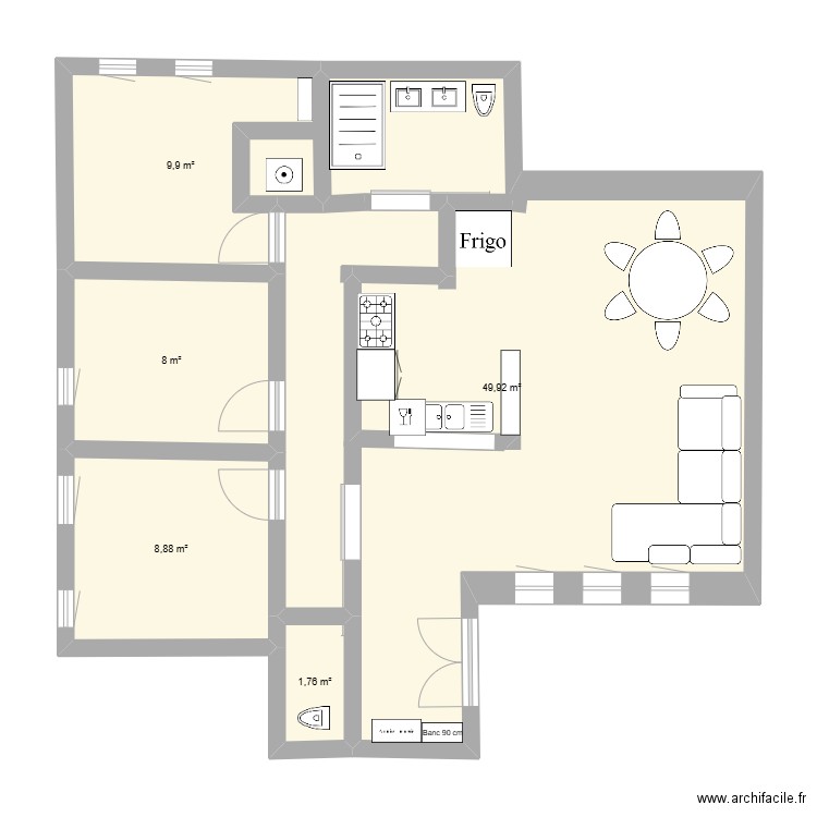 plan 2025 08 04 version 2. Plan de 5 pièces et 78 m2