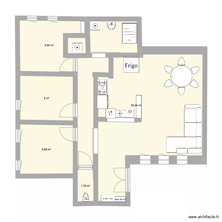 plan 2025 08 04 version 2. Plan de 5 pièces et 79 m²