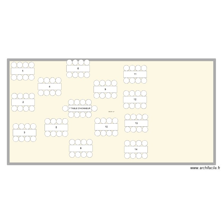plan de table mariage. Plan de 1 pièce et 301 m2