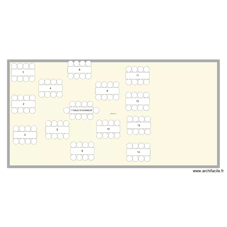 plan de table mariage. Plan de 1 pièce et 301 m²
