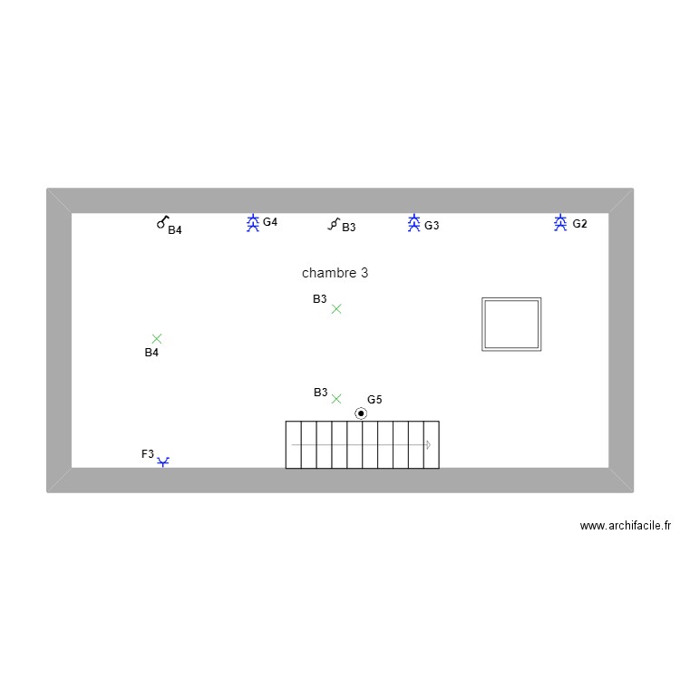 lorenzo 2ER ETAGE. Plan de 1 pièce et 40 m2