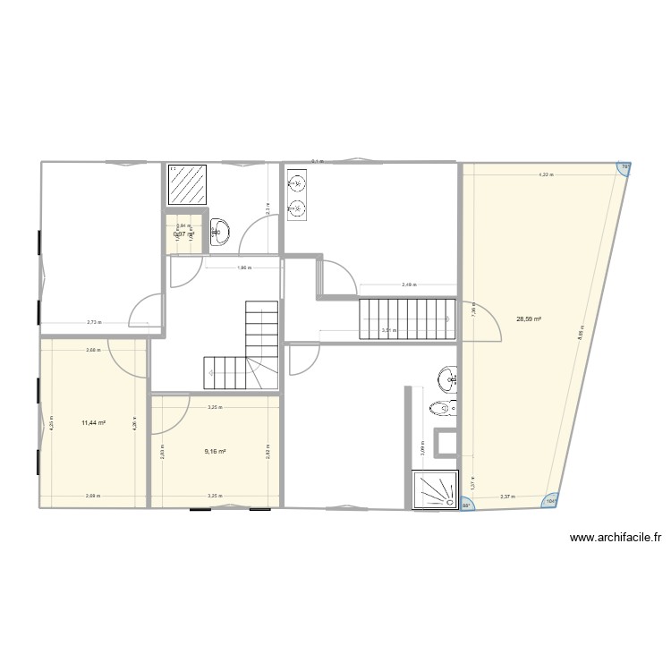 PLAN 1er &eacute;tage f&eacute;vrier 26. Plan de 0 pièce et 0 m2