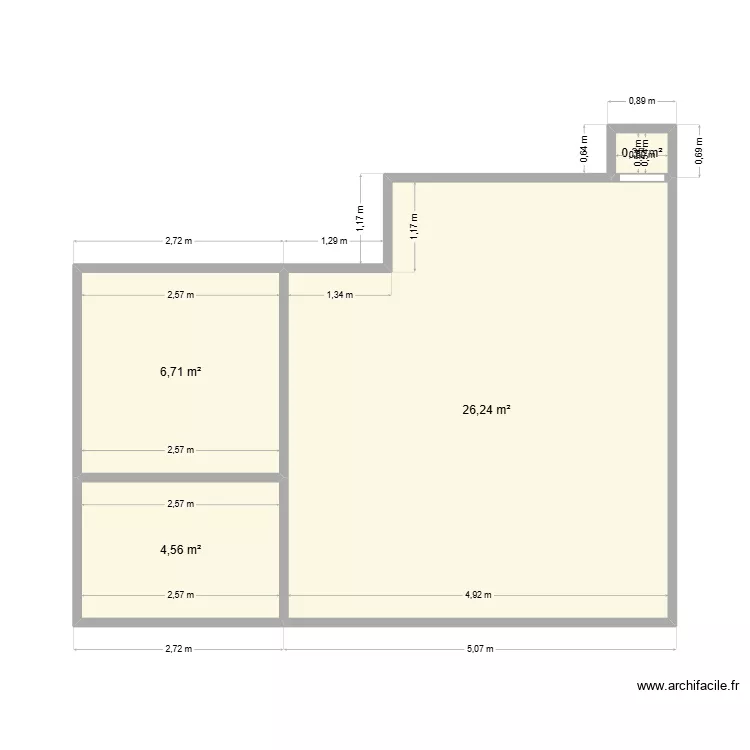 Stains Appt 05. Plan de 4  et 38 m²