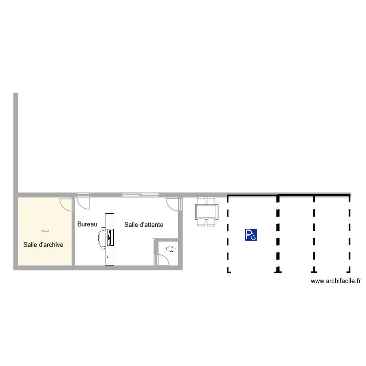 66ZOP. Plan de 1  et 16 m²