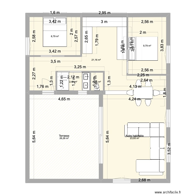 SAUSSET PAPA IDEE 1. Plan de 7 pièces et 94 m2