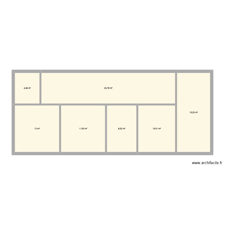 Pharmacie. Plan de 7 pièces et 85 m2